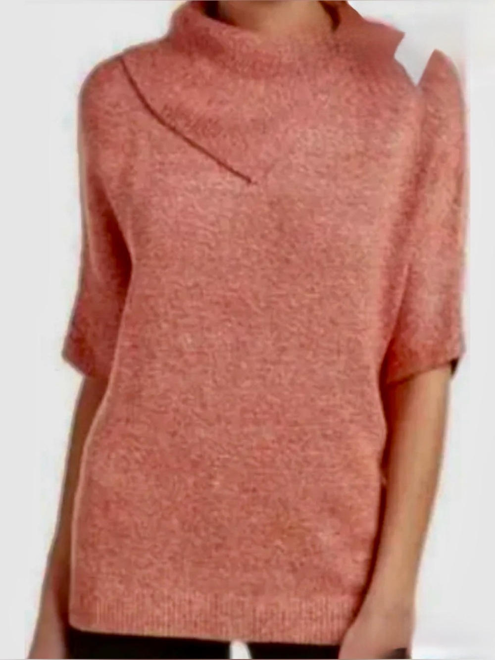 CAbi Heathered Orange Cowl Tunic Sweater‎
